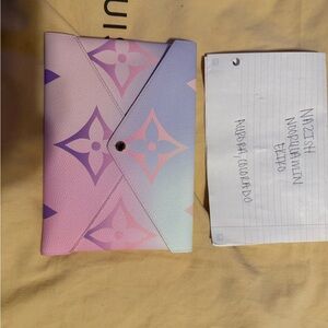 Louis Vuitton Pink Leather Wallet